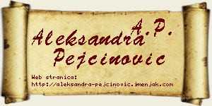 Aleksandra Pejčinović vizit kartica